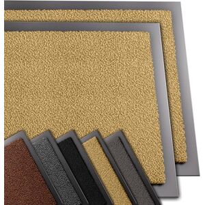 VOUNOT® Set of 2 Doormat Indoor and Outdoor Dirt Trapper Mat Non-Slip Washable and Weatherproof Door Mat for Entrance Area and Outdoor Use Runner Hallway Thin 40 x 60 cm Beige VOUNOT® Set of 2 Doormat Indoor and Outdoor Dirt Trapper Mat Non-Slip Washable and Weatherproof Door Mat for Entrance Area and Outdoor Use Runner Hallway Thin 40 x 60 cm Beige