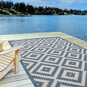 THE RUGS Outdoor Rug – Weather & UV Resistant Outdoor/Indoor Area Rugs Durable Rugs for Patio, Deck, Garden, Kitchen, Bathroom or Living Room Blue, 200 x 290 cm THE RUGS Outdoor Rug – Weather & UV Resistant Outdoor/Indoor Area Rugs Durable Rugs for Patio, Deck, Garden, Kitchen, Bathroom or Living Room Blue, 200 x 290 cm