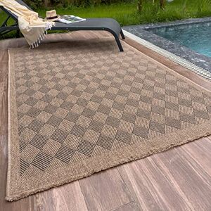 THE RUGS Nature Collection Outdoor Rug – Indoor/Outdoor Tona Border Area Rug for Patio, Deck, Garden, Kitchen, Bathroom or Living Room (Diamond-Dark Grey, 80 x 150 cm) THE RUGS Nature Collection Outdoor Rug – Indoor/Outdoor Tona Border Area Rug for Patio, Deck, Garden, Kitchen, Bathroom or Living Room (Diamond-Dark Grey, 80 x 150 cm)