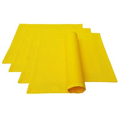 LEMOS HOME Cotton Table Mats Set - 4 Pieces, 46x36cm LEMOS HOME Cotton Table Mats Set - 4 Pieces, 46x36cm