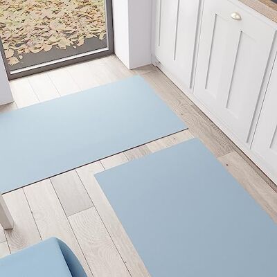 PETTI Artigiani Italiani Kitchen Rug, Runner, Kitchen Rug, Washable, Non-Slip, Rug Runner, Kitchen Rug, Solid Colour, 52 x 380 cm, Light Blue, 100% Made in Italy PETTI Artigiani Italiani Kitchen Rug, Runner, Kitchen Rug, Washable, Non-Slip, Rug Runner, Kitchen Rug, Solid Colour, 52 x 380 cm, Light Blue, 100% Made in Italy