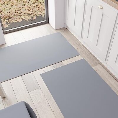 PETTI Artigiani Italiani Kitchen Rug, Kitchen Runner, Washable Non-Slip Kitchen Rug, Non-Slip Rug, Kitchen Runner, Plain Rug, 52 x 80 cm, Grey, 100% Made in Italy PETTI Artigiani Italiani Kitchen Rug, Kitchen Runner, Washable Non-Slip Kitchen Rug, Non-Slip Rug, Kitchen Runner, Plain Rug, 52 x 80 cm, Grey, 100% Made in Italy