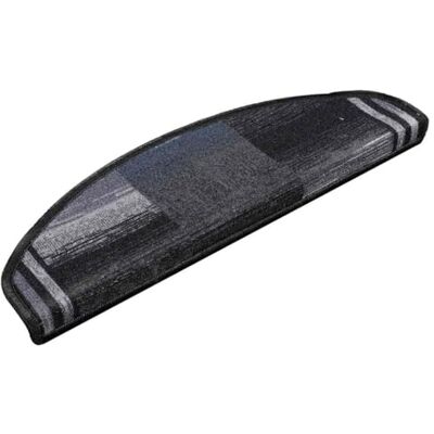 vidaXL 15x Self-adhesive Stair Mats Non Slip Carpet Stair Tread Staircase Protector Cover Pad Step Rug Sound Dampener Home Decor Black and Grey vidaXL 15x Self-adhesive Stair Mats Non Slip Carpet Stair Tread Staircase Protector Cover Pad Step Rug Sound Dampener Home Decor Black and Grey