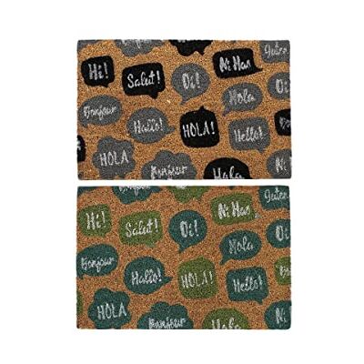DKD Home Decor Door Mat - Multiple Colors - 2 pcs - 60x40cm DKD Home Decor Door Mat - Multiple Colors - 2 pcs - 60x40cm