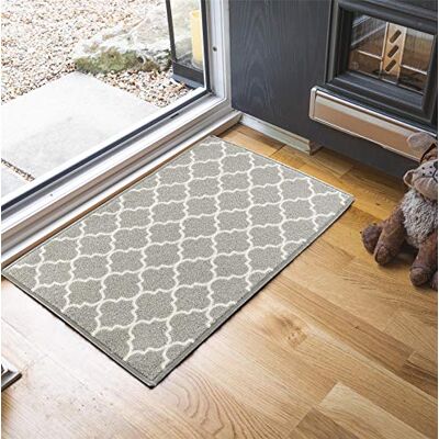 Serdim Rugs Model: Rectangle 50x80 cm Grey Entrance Door Mat Serdim Rugs Model: Rectangle 50x80 cm Grey Entrance Door Mat