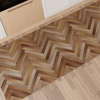 PETTI Artigiani Italiani Kitchen Rug, Non Slip Washable Kitchen Rug, Kitchen Runner Rug, Kitchen Runner Rug, 52 x 100 cm, Parquet Design 01, 100% Made in Italy PETTI Artigiani Italiani Kitchen Rug, Non Slip Washable Kitchen Rug, Kitchen Runner Rug, Kitchen Runner Rug, 52 x 100 cm, Parquet Design 01, 100% Made in Italy