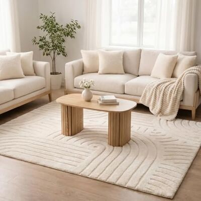 OHS Rugs Living Room 120 x 170, Tufted Arches Area Rug for Bedroom Home Decorations Kids Room Soft Contemporary Comfy Non Slip Fluffy Bedside Rug Low Pile Medium Floor Carpet Non Shedding, Stone OHS Rugs Living Room 120 x 170, Tufted Arches Area Rug for Bedroom Home Decorations Kids Room Soft Contemporary Comfy Non Slip Fluffy Bedside Rug Low Pile Medium Floor Carpet Non Shedding, Stone