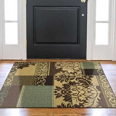 Ottomanson Ottohome Rug - Brown Damask 100x150 - Rug Ottomanson Ottohome Rug - Brown Damask 100x150 - Rug
