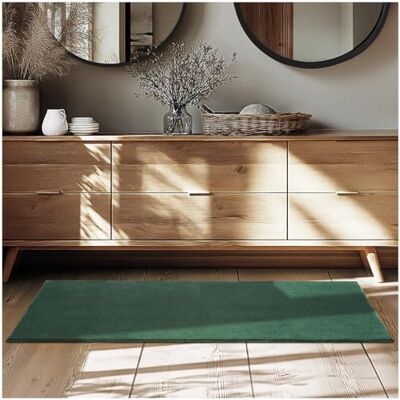 tectake ® Fluffy Rug in Allergy-Friendly Short-Pile Fabric, Durable & Washable Rug with Non-Slip Underside, Soft, Versatile Carpet for Living Room, Bedroom, Kitchen & Hallway 80 x 150 cm, Green tectake ® Fluffy Rug in Allergy-Friendly Short-Pile Fabric, Durable & Washable Rug with Non-Slip Underside, Soft, Versatile Carpet for Living Room, Bedroom, Kitchen & Hallway 80 x 150 cm, Green