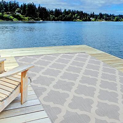 THE RUGS Ecology Collection - Grey - 140x200 cm - Outdoor Rug THE RUGS Ecology Collection - Grey - 140x200 cm - Outdoor Rug