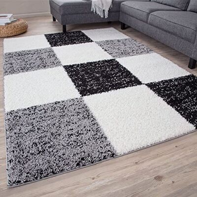 THE RUGS - Myshaggy Collection Rugs Geometric Design - 381 Grey THE RUGS - Myshaggy Collection Rugs Geometric Design - 381 Grey