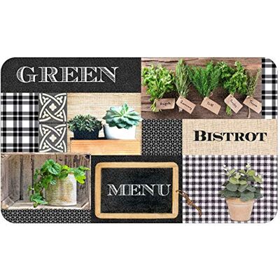 Paris Prix Green Bistrot Kitchen Mat - Kitchen Paris Prix Green Bistrot Kitchen Mat - Kitchen
