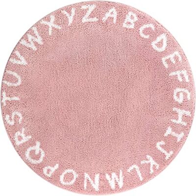 Lahome Pink Round Rug for Girls Bedroom 3' Circle Nursery Rug for Kids Room Washable Non-Slip ABC Alphabet Baby Kids Rug Carpet for Bedroom Girls Playroom Nursery Rug Decor (3' Diameter, Pink) Lahome Pink Round Rug for Girls Bedroom 3' Circle Nursery Rug for Kids Room Washable Non-Slip ABC Alphabet Baby Kids Rug Carpet for Bedroom Girls Playroom Nursery Rug Decor (3' Diameter, Pink)