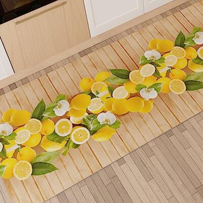 PETTI Artigiani Italiani Kitchen Rug, Kitchen Mats, Kitchen Runners, Kitchen Runner Rugs, Washable Non Slip Rugs Runners, 100% Made in Italy, Lemon PETTI Artigiani Italiani Kitchen Rug, Kitchen Mats, Kitchen Runners, Kitchen Runner Rugs, Washable Non Slip Rugs Runners, 100% Made in Italy, Lemon