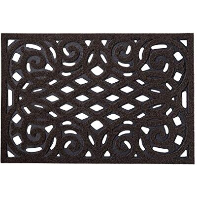 Nicoman Outdoor Doormat Decorative Stair Mats Heavy Duty Drainage Dirt Trapper Porch Rubber Skid Proof Anti Slip (Medium, Chocolate, 75 x 44cm) Nicoman Outdoor Doormat Decorative Stair Mats Heavy Duty Drainage Dirt Trapper Porch Rubber Skid Proof Anti Slip (Medium, Chocolate, 75 x 44cm)