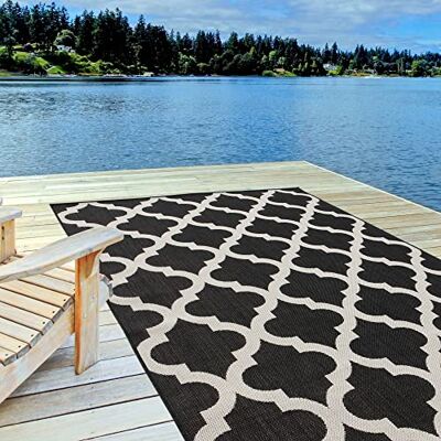 THE RUGS - 400B - Black - 160x230cm - Outdoor Rug THE RUGS - 400B - Black - 160x230cm - Outdoor Rug