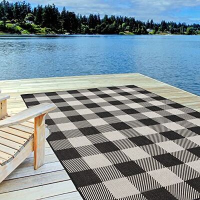 THE RUGS - 700BL - Black - 160x230cm - Outdoor Rug THE RUGS - 700BL - Black - 160x230cm - Outdoor Rug