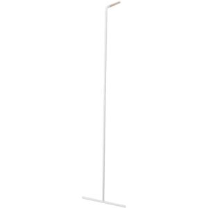 YAMAZAKI 7550 TOWER Slim Leaning Coat Hanger, white, Steel/Wood, Minimalist, 38.5 x 42 x 160 cm YAMAZAKI 7550 TOWER Slim Leaning Coat Hanger, white, Steel/Wood, Minimalist, 38.5 x 42 x 160 cm