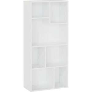 VECELO 4-Tier Bookcase, 7 Cube Wooden Bookshelf with Height Difference Shelves, Floor Standing Storage Display Unit for Living Room, Bedroom, Home Office VECELO 4-Tier Bookcase, 7 Cube Wooden Bookshelf with Height Difference Shelves, Floor Standing Storage Display Unit for Living Room, Bedroom, Home Office