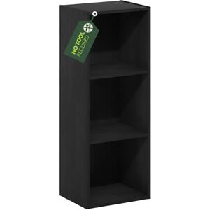 Furinno PASIR Book Shelf, 3-Tier Open Shelves Bookshelf, Bookcase, 9 x 12 x 32, for Living Room, Bedroom, Home Office, Darkwood Furinno PASIR Book Shelf, 3-Tier Open Shelves Bookshelf, Bookcase, 9 x 12 x 32, for Living Room, Bedroom, Home Office, Darkwood