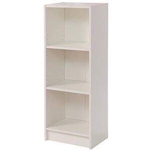 TAD TIMBER ART DESIGN UK Timber Art Design UK 3 Tier Bookcase Medium Narrow Tall Shelf Rack Contemporary Organizer Display Shelving Unit for Modern Living Room, Office Space, Study Room Furniture, White W40 x H106 x D30cm TAD TIMBER ART DESIGN UK Timber Art Design UK 3 Tier Bookcase Medium Narrow Tall Shelf Rack Contemporary Organizer Display Shelving Unit for Modern Living Room, Office Space, Study Room Furniture, White W40 x H106 x D30cm