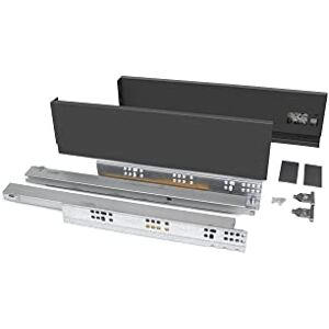 Emuca Vertex 40kg External drawer height 93mm, 450mm deep, Steel, Anthracite Grey Emuca Vertex 40kg External drawer height 93mm, 450mm deep, Steel, Anthracite Grey