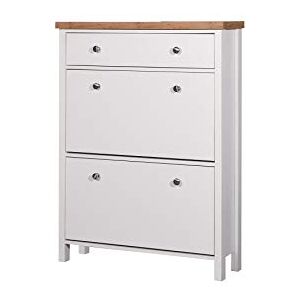 TAD TIMBER ART DESIGN UK Timber Art Design UK Astbury 3 Tier Shoe Cabinet Storage Cupboard Footwear Stand Rack Wooden White TAD TIMBER ART DESIGN UK Timber Art Design UK Astbury 3 Tier Shoe Cabinet Storage Cupboard Footwear Stand Rack Wooden White