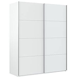Dmora Cloakroom Ponce, Bedroom wardrobe with 2 sliding doors, Cabinet with clothes rail and 2 shelves, 150x60h200 cm, Glossy white Dmora Cloakroom Ponce, Bedroom wardrobe with 2 sliding doors, Cabinet with clothes rail and 2 shelves, 150x60h200 cm, Glossy white