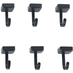 WENKO Jet Magnetic Hooks, Set of 6, Practical Hooks in Minimalist Industrial Design, Suitable for All Magnetic Surfaces, Fixes Without Drilling, Dimensions (W x H x D): 2.2 x 3.9 x 2.3 cm, Black WENKO Jet Magnetic Hooks, Set of 6, Practical Hooks in Minimalist Industrial Design, Suitable for All Magnetic Surfaces, Fixes Without Drilling, Dimensions (W x H x D): 2.2 x 3.9 x 2.3 cm, Black