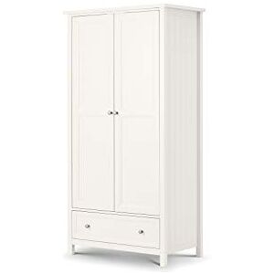 Julian Bowen Maine 2 Door Combination Wardrobe, Surf White Julian Bowen Maine 2 Door Combination Wardrobe, Surf White