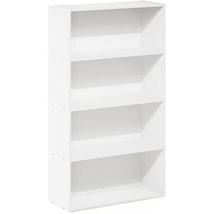 Furinno PASIR Book Shelf, 4-Tier Bookshelf, Bookcase with Open Shelf, 9.4 x 23.6 x 41.7, for Living Room, Bedroom, Home Office, White Furinno PASIR Book Shelf, 4-Tier Bookshelf, Bookcase with Open Shelf, 9.4 x 23.6 x 41.7, for Living Room, Bedroom, Home Office, White