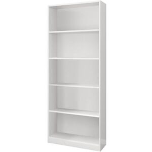 Dmora Boston Bookcase, Linear with 4 Shelves, Office or Bedroom Shelf, Modern Bookcase, 80 x 28 x 28 x 201 cm, White Dmora Boston Bookcase, Linear with 4 Shelves, Office or Bedroom Shelf, Modern Bookcase, 80 x 28 x 28 x 201 cm, White