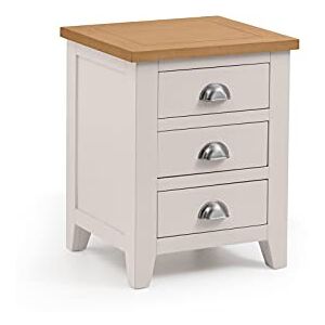 Julian Bowen Richmond 3 Drawer Bedside, Grey/Oak Julian Bowen Richmond 3 Drawer Bedside, Grey/Oak