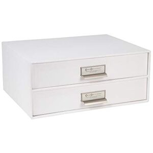 Bigso Box of Sweden Drawer Storage Box for Documents and Office Supplies Desk Organiser with 2 Drawers Fibreboard and Paper Filing System White Bigso Box of Sweden Drawer Storage Box for Documents and Office Supplies Desk Organiser with 2 Drawers Fibreboard and Paper Filing System White