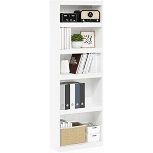 Furinno JAYA Enhanced Home 5-Tier Shelf Bookcase, White Furinno JAYA Enhanced Home 5-Tier Shelf Bookcase, White