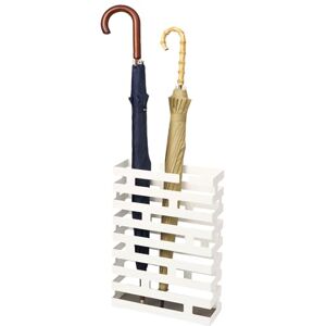 YAMAZAKI BRICK UMBRELLA STAND WIDE WH, White YAMAZAKI BRICK UMBRELLA STAND WIDE WH, White