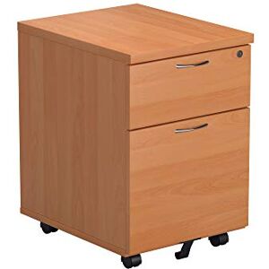 Office Hippo Heavy Duty 2 Drawer (1 for Filing) Mobile Pedestal Filing Cabinet, File Cabinet, Office Cabinet with Anti-Tilt Mechanism & Lockable Office Storage, 5 Year Wty Beech Office Hippo Heavy Duty 2 Drawer (1 for Filing) Mobile Pedestal Filing Cabinet, File Cabinet, Office Cabinet with Anti-Tilt Mechanism & Lockable Office Storage, 5 Year Wty Beech