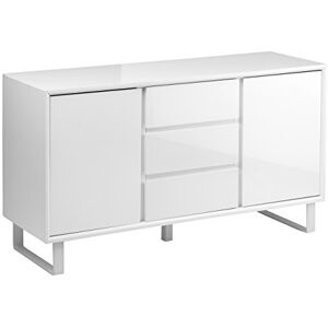 Premier Housewares High Gloss Sideboard, Wood, White Premier Housewares High Gloss Sideboard, Wood, White