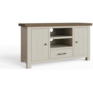 FWStyle Reclaimed Pine TV Entertainment Unit in a Rustic Farmhouse Driftwood and Truffle Finish.Ready Assembled. FWStyle Reclaimed Pine TV Entertainment Unit in a Rustic Farmhouse Driftwood and Truffle Finish.Ready Assembled.