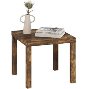 Furinno CLASSIC Side Table, Square End Table, Night Stand with 1.8 Thick Tabletop, Nightstand, Bedside Table, for Living Room, Bedroom, Amber Pine Furinno CLASSIC Side Table, Square End Table, Night Stand with 1.8 Thick Tabletop, Nightstand, Bedside Table, for Living Room, Bedroom, Amber Pine