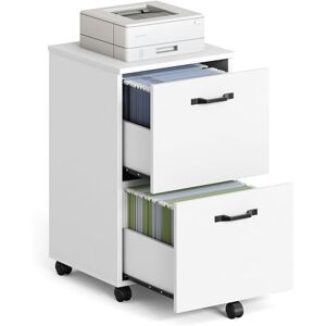 VASAGLE 2-Drawer Filing Cabinet, Mobile File Cabinet for Home Office, Small Rolling Filing Cabinet, Printer Stand, for A4, Letter-Size Files, Hanging File Folders, White OFC040W46 VASAGLE 2-Drawer Filing Cabinet, Mobile File Cabinet for Home Office, Small Rolling Filing Cabinet, Printer Stand, for A4, Letter-Size Files, Hanging File Folders, White OFC040W46