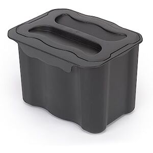 Emuca Recycle auxiliary recycling container, Recycle small bin of 5L for kitchen, Anthracite grey plastic Emuca Recycle auxiliary recycling container, Recycle small bin of 5L for kitchen, Anthracite grey plastic