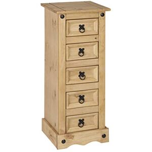 Mews Corona Chest Of 5 Drawers Narrow Chest, Mexican Solid Pine Mews Corona Chest Of 5 Drawers Narrow Chest, Mexican Solid Pine