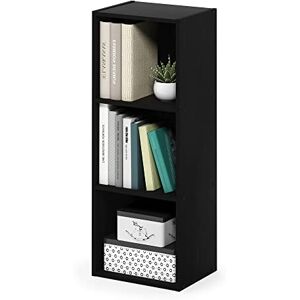 Furinno PASIR Book Shelf, 3-Tier Bookshelf, Bookcase with Open Shelves, 9 x 12 x 32, for Living Room, Bedroom, Home Office, Blackwood Furinno PASIR Book Shelf, 3-Tier Bookshelf, Bookcase with Open Shelves, 9 x 12 x 32, for Living Room, Bedroom, Home Office, Blackwood