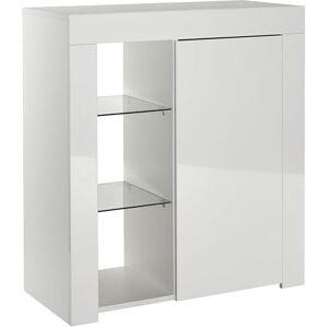 MMT Furniture Designs Ltd MMT Small Sideboard with Gloss Doors & LED Lights – Modern Kitchen or Living Room Cabinet with Shelves – Compact Glossy Storage Unit, 75 cm Wide MMT Furniture Designs Ltd MMT Small Sideboard with Gloss Doors & LED Lights – Modern Kitchen or Living Room Cabinet with Shelves – Compact Glossy Storage Unit, 75 cm Wide