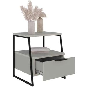 FWStyle Pal Bedside Table in Ash Green – Modern Nightstand with Drawer & Open Shelf – Durable Black Metal Frame, Easy-Clean Finish, Compact Bedroom Side Table Storage FWStyle Pal Bedside Table in Ash Green – Modern Nightstand with Drawer & Open Shelf – Durable Black Metal Frame, Easy-Clean Finish, Compact Bedroom Side Table Storage