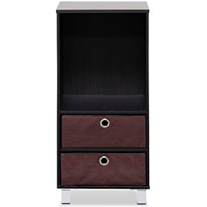 Furinno DARIO Book Shelf, 3-Tier Bookshelf Cabinet/Bedside Night Stand with 2 Bin Drawers, for Living Room, Bedroom, Home Office, 14.75 x13.5 x 14.75 x33, Espresso/Brown Furinno DARIO Book Shelf, 3-Tier Bookshelf Cabinet/Bedside Night Stand with 2 Bin Drawers, for Living Room, Bedroom, Home Office, 14.75 x13.5 x 14.75 x33, Espresso/Brown