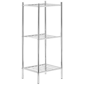 Premier 3 Tier Shelf Unit, Chrome, 78 x 33 x 28 cm Premier 3 Tier Shelf Unit, Chrome, 78 x 33 x 28 cm