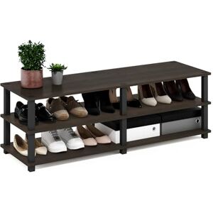 Furinno Turn-S-Tube No Tools 3-Tier Wide Shoe Storage Rack - Shoe Storage Rack Furinno Turn-S-Tube No Tools 3-Tier Wide Shoe Storage Rack - Shoe Storage Rack