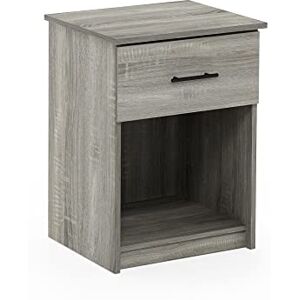 Furinno TIDUR Night Stand, Nightstand with Drawer, Bedside Table, End Table, Side Table with Storage Shelf, Bar Handle Drawer, for Bedroom, Living Room, French Oak Grey Furinno TIDUR Night Stand, Nightstand with Drawer, Bedside Table, End Table, Side Table with Storage Shelf, Bar Handle Drawer, for Bedroom, Living Room, French Oak Grey